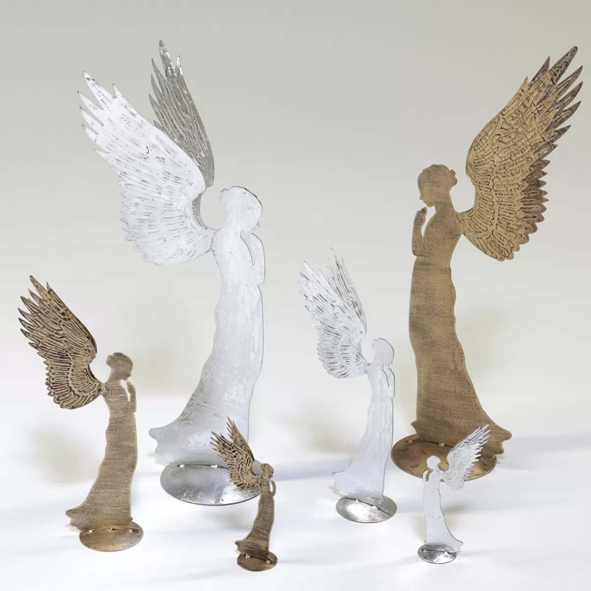 DecoWoerner Ange Décatif En Métal Dé D'époque, 28 Cm