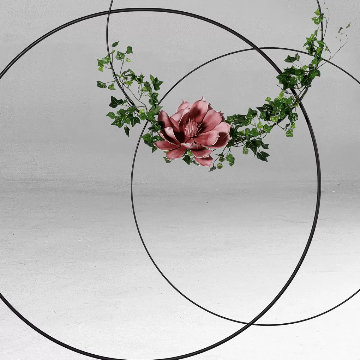 DecoWoerner Anneau Déco En Métal, Entre 58 Et 60 Cm Ø