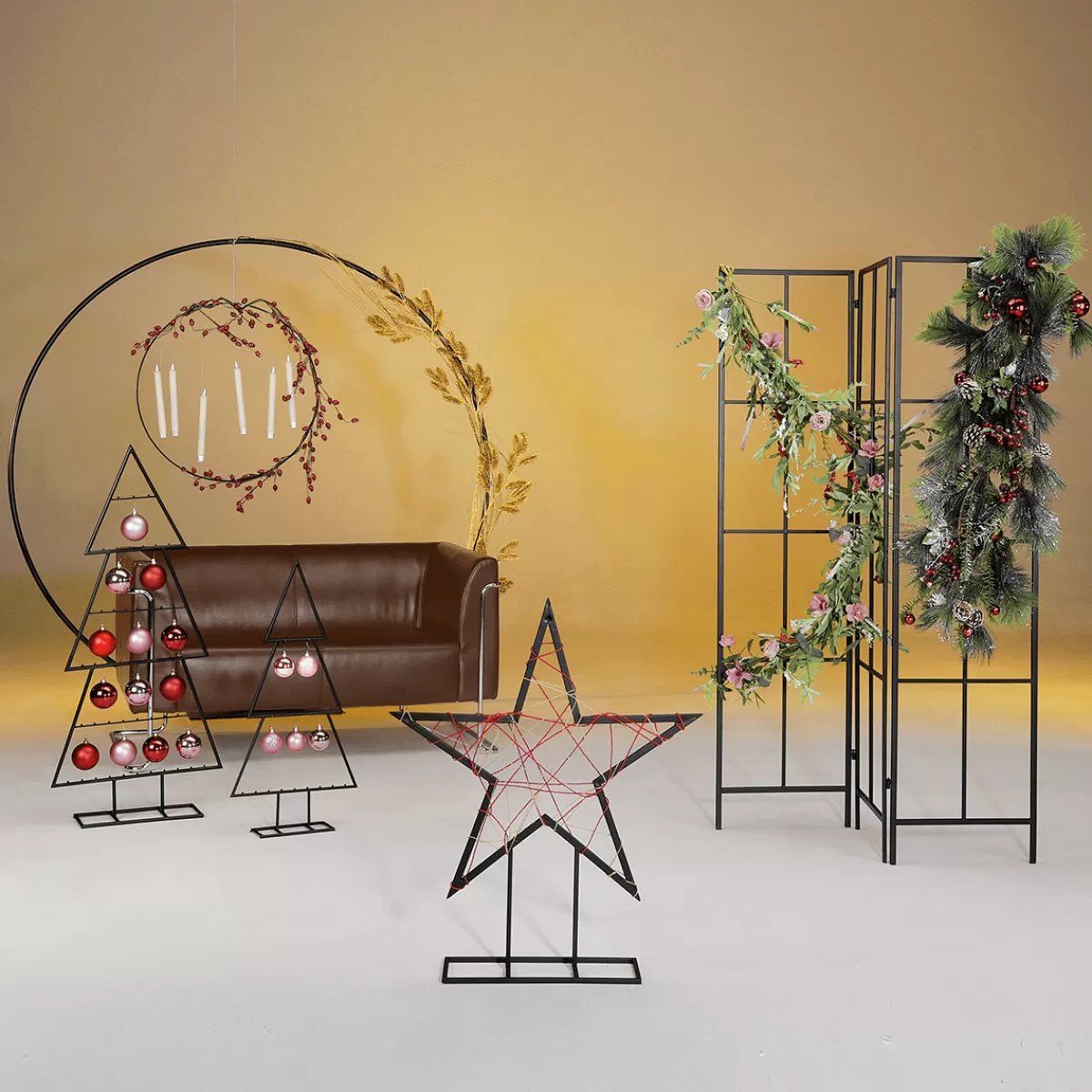 DecoWoerner Anneau Déco En Métal, Entre 58 Et 60 Cm Ø