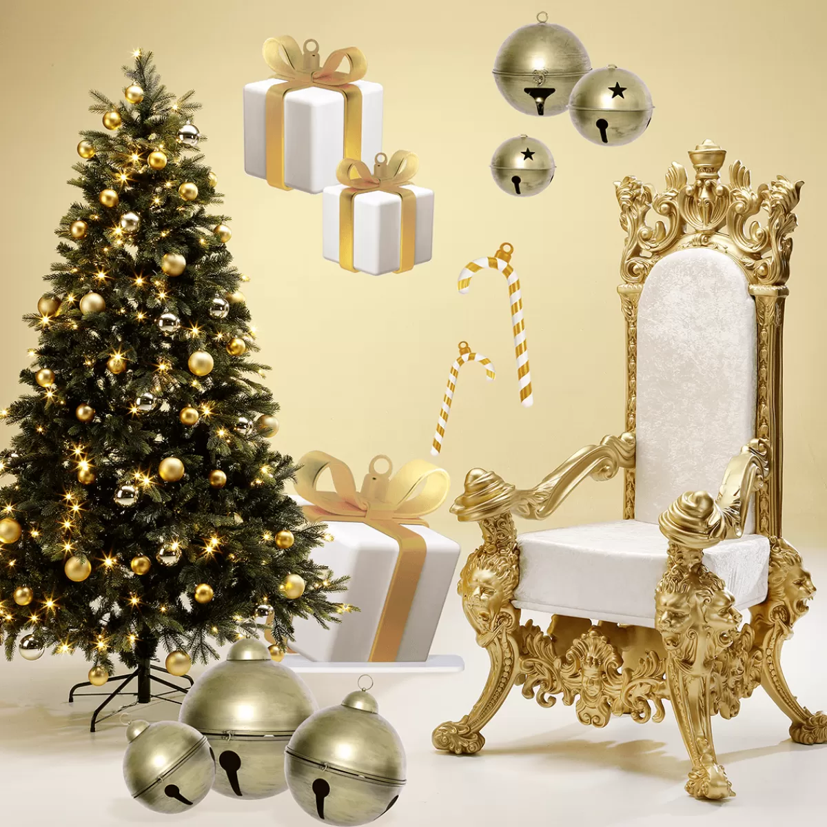 DecoWoerner Arbre De Noël Artificiel Sapin Noble Avec LED 210 Cm