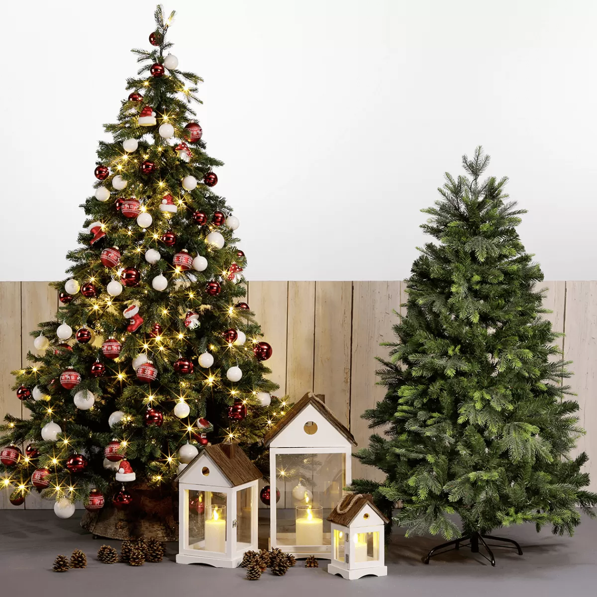 DecoWoerner Arbre De Noël Artificiel Sapin Noble Avec LED 210 Cm