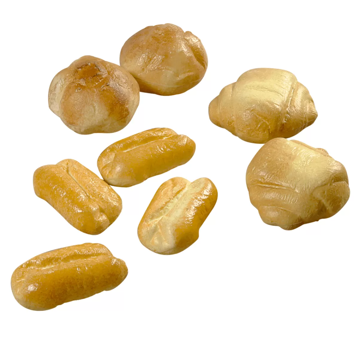 DecoWoerner Assortiment De Petits Pains Lot De 8Aliment Factice