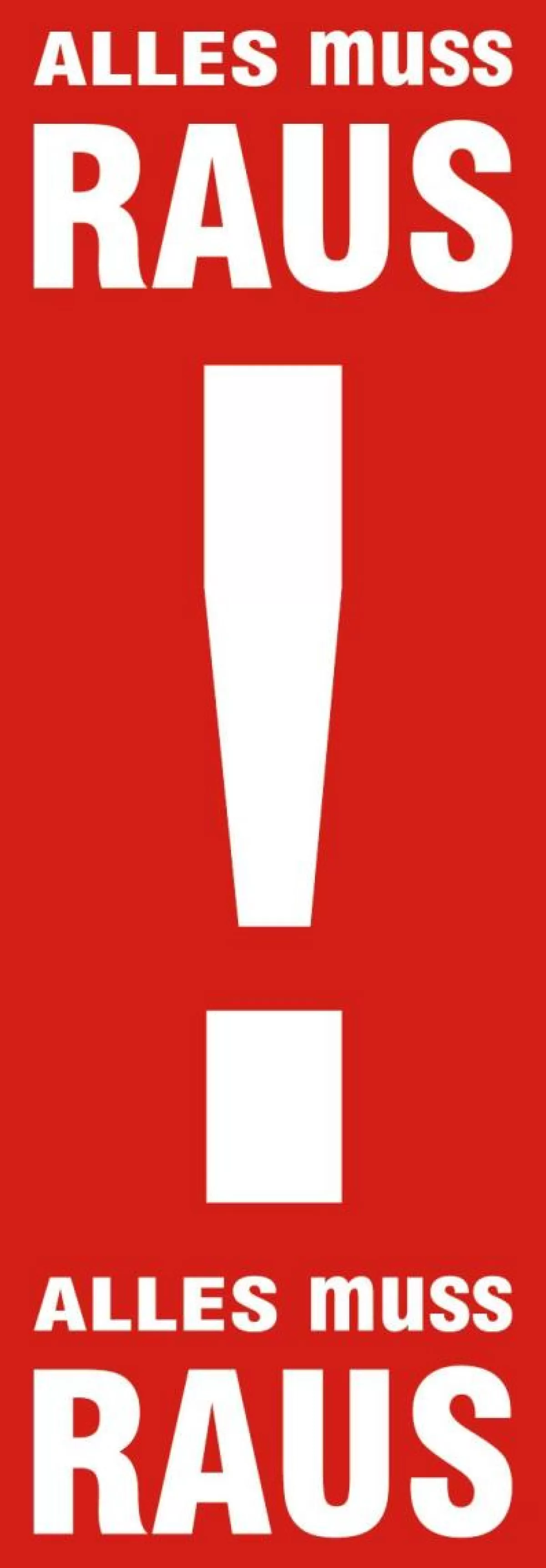 DecoWoerner Bannière En Papier Tout Doit Sortir 138 Cm De Long