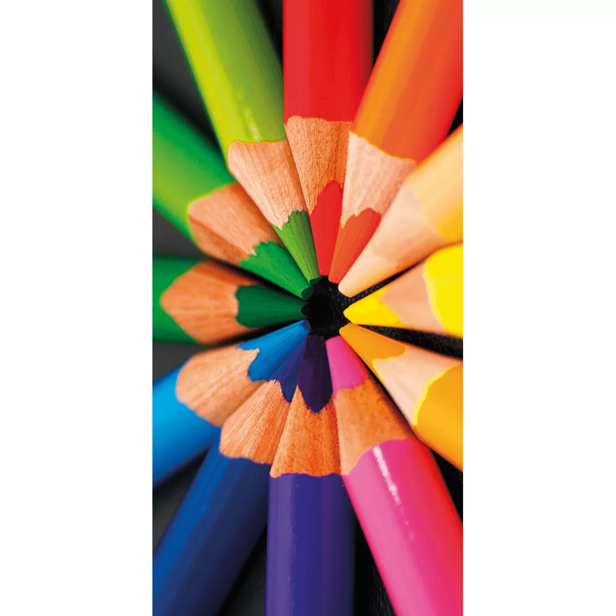 DecoWoerner Bannière En Tissu Difficilement Inflammable "Crayons De Couleur" En Tissu Pour Drapeau 100 X 200 Cm