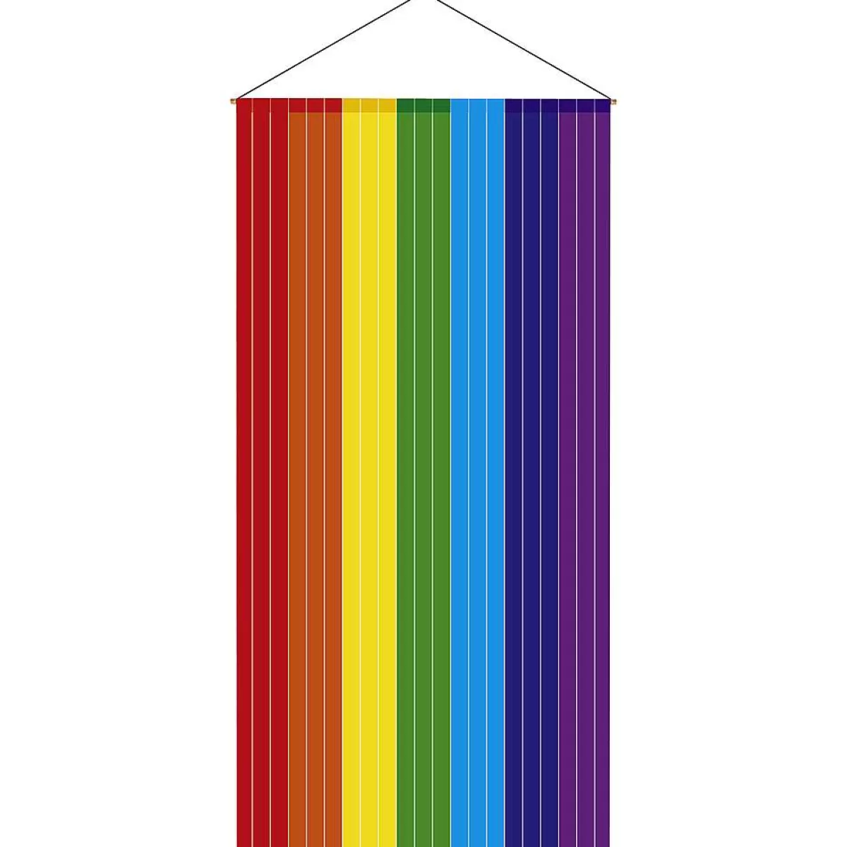 DecoWoerner Bannière En Tissu Difficilement Inflammable "Rayures Arc-en-ciel" En Tissu Pour Drapeau 100 X 200 Cm