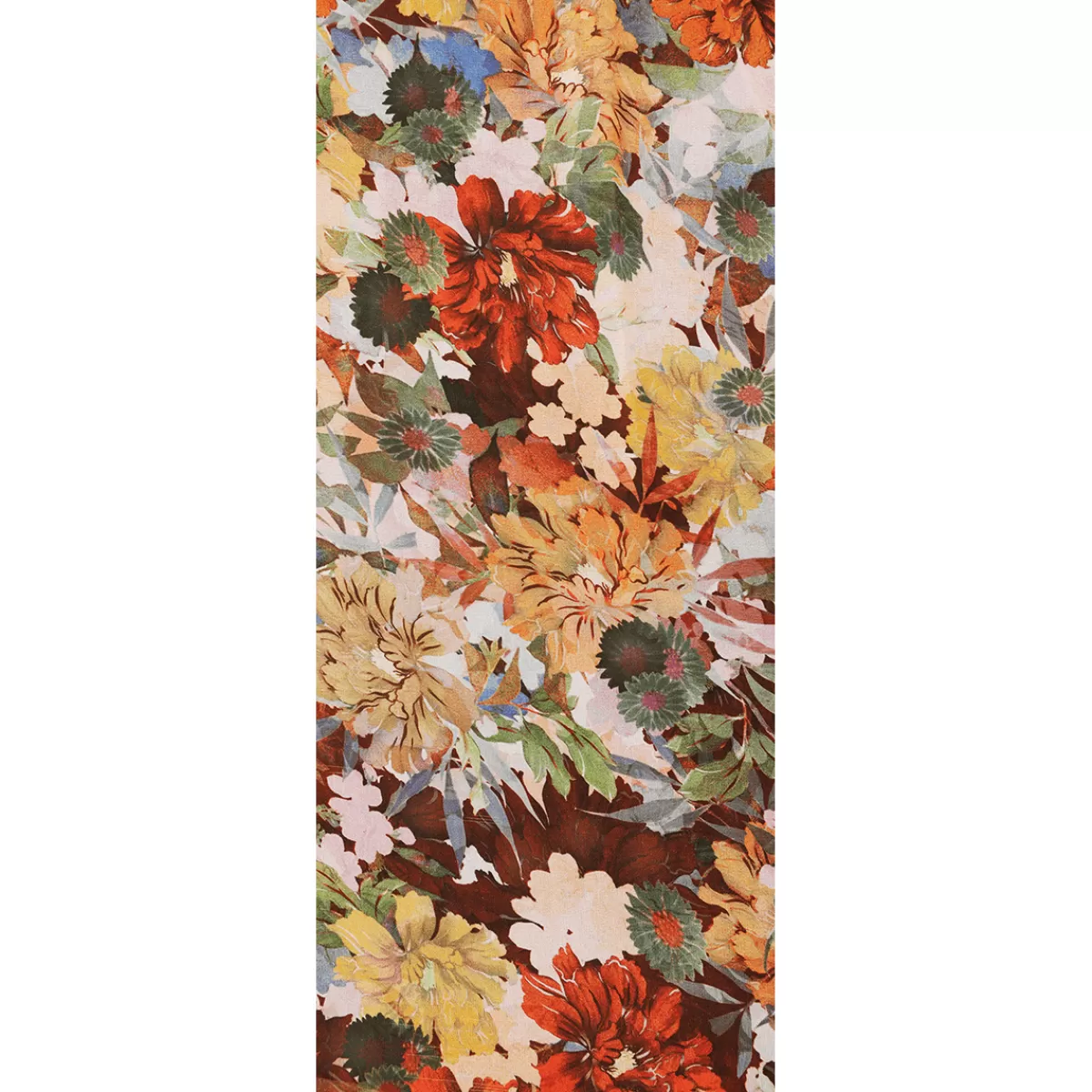 DecoWoerner Bannière En Tissu Ignifugé "Fleurs D'automne" En Tissu Pour Drapeau 75 X 180 Cm