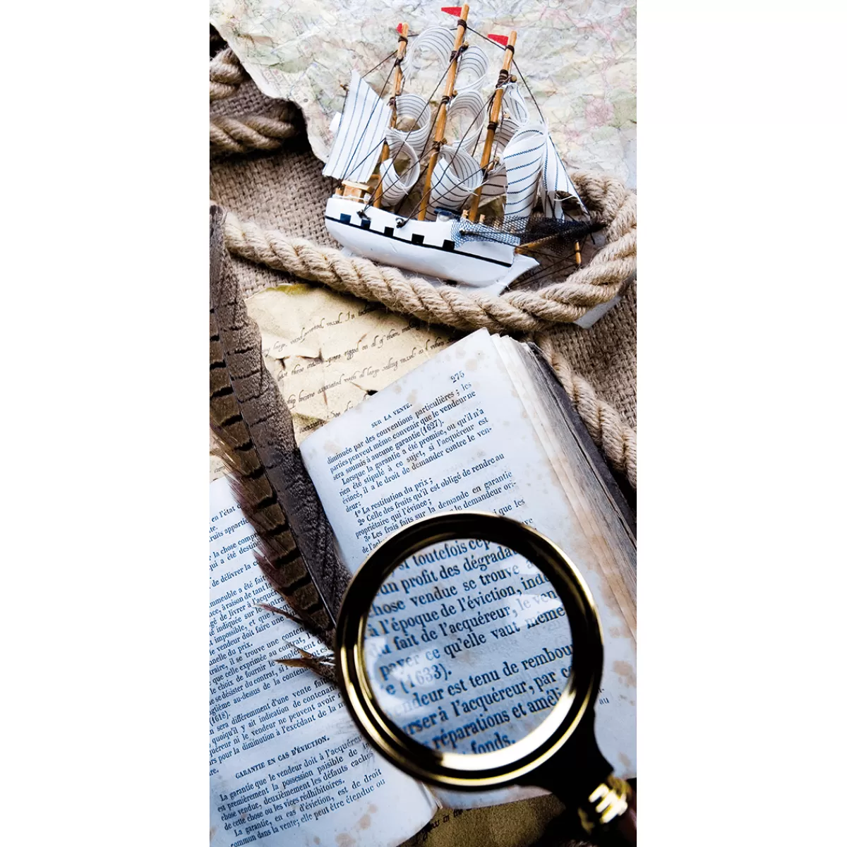 DecoWoerner Bannière En Tissu Ignifugé "Journal De Bord" En Tissu Pour Drapeau 100 X 200 Cm