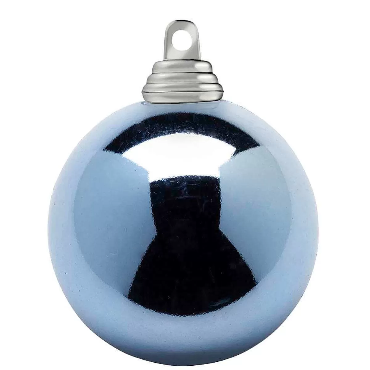 DecoWoerner Bolas De Navidad Azules Brillantes De Plástico Ignífugo De 6 Cm De Diámetro - 24 Unidades.