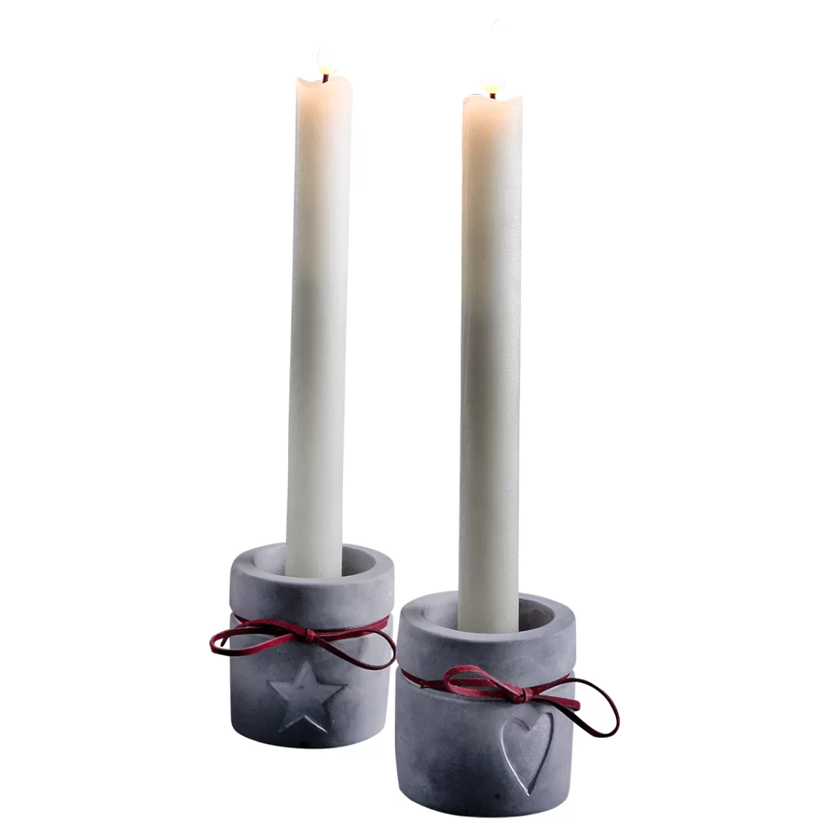 DecoWoerner Bougies Pilier En Cire LED 24 Cm, Lot De 2