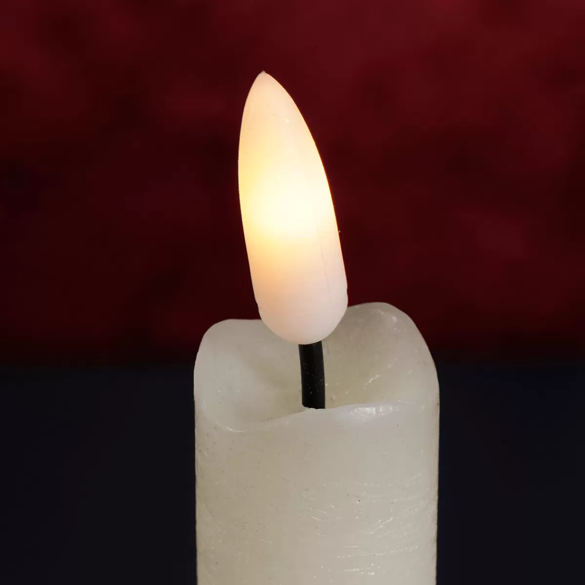 DecoWoerner Bougies Pilier En Cire LED 24 Cm, Lot De 2