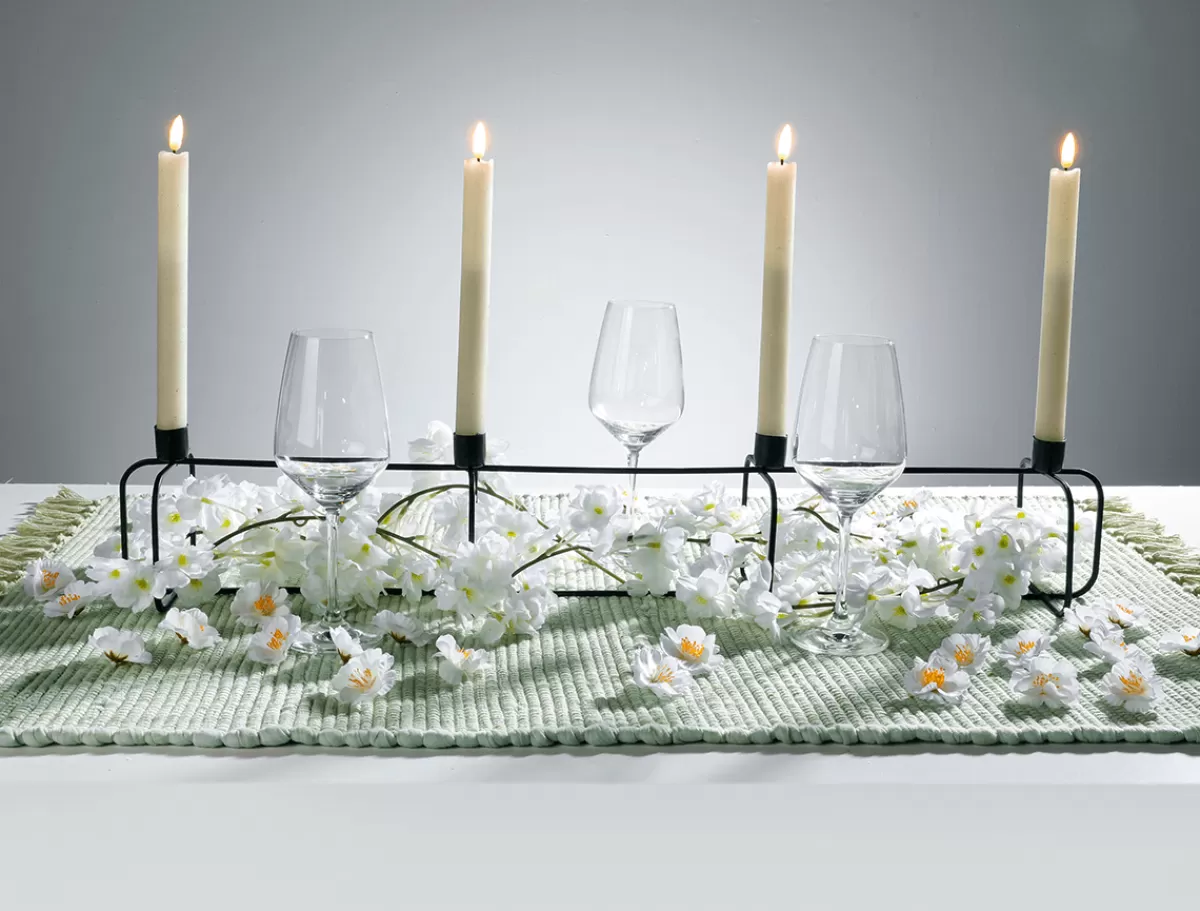 DecoWoerner Bougies Pilier En Cire LED 24 Cm, Lot De 2