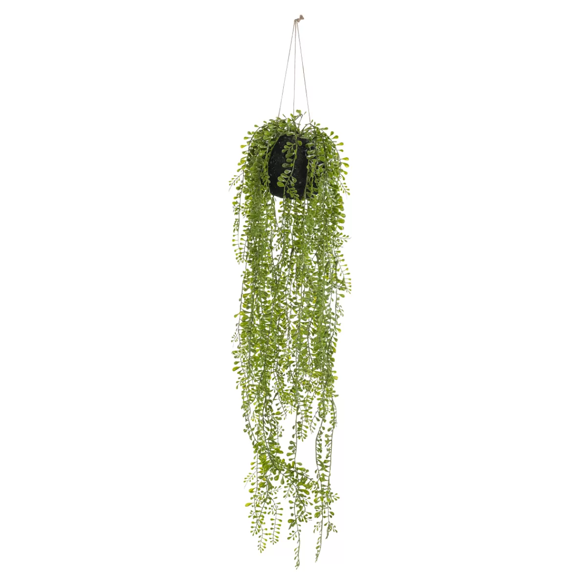 DecoWoerner Boule De Mousse Artificielle Senecio Plante Suspendue 75 Cm