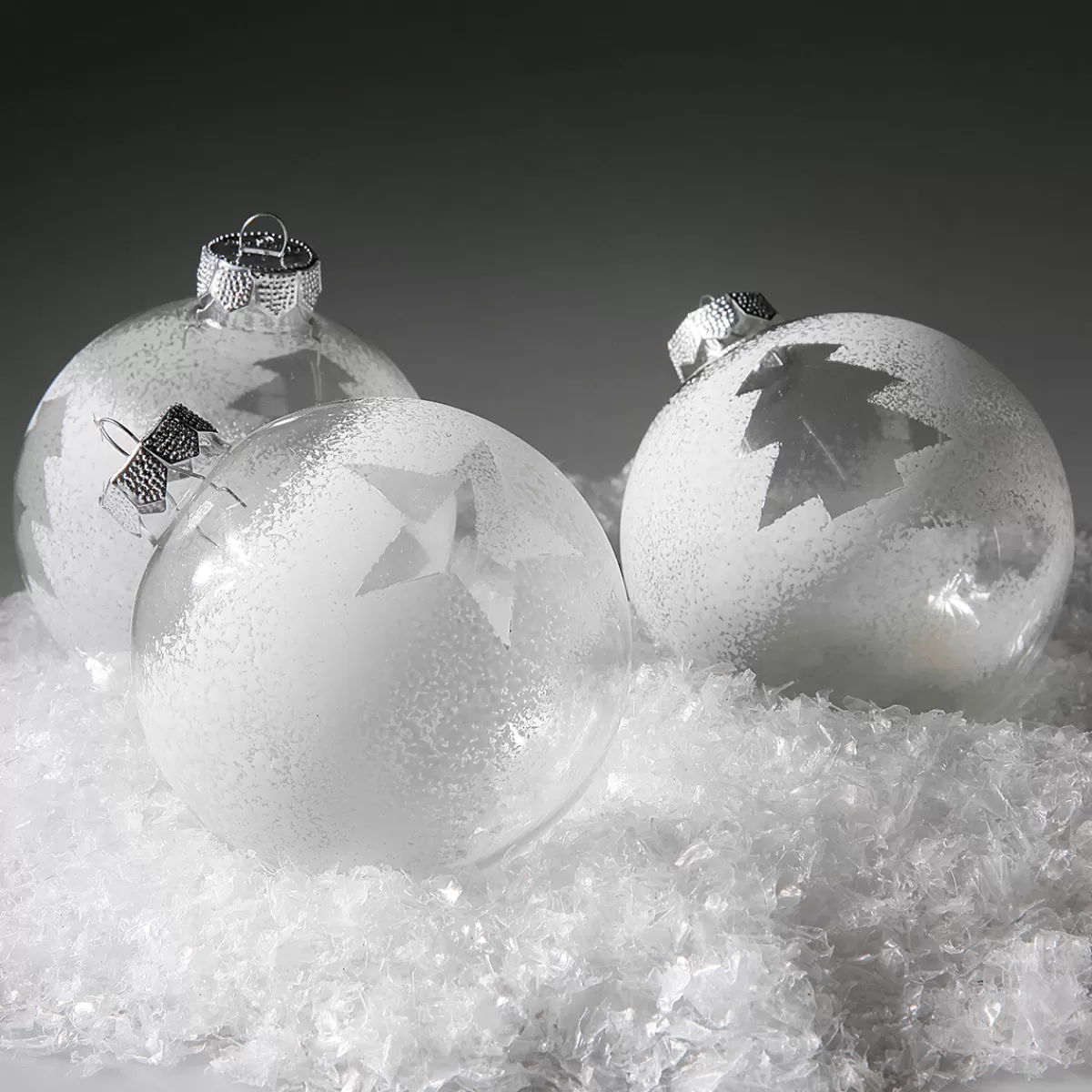 DecoWoerner Boule De Noël En Verre 6 Cm, Blanche, 10 Pces