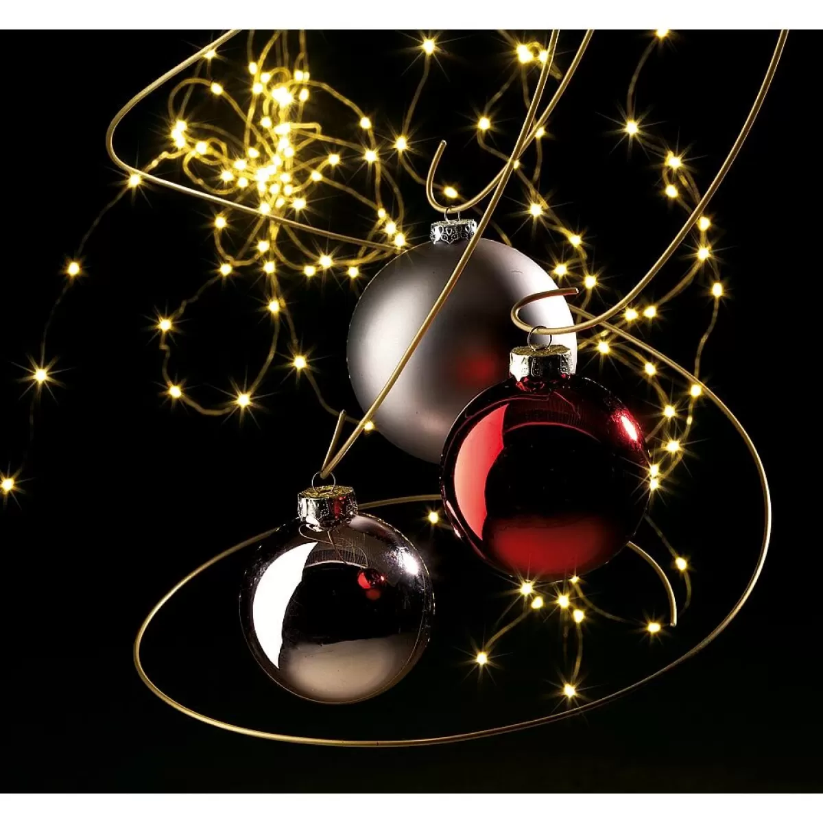 DecoWoerner Boule De Noël Sans Soudure En Plastique, Brillant 10 Cm Ø, 4 Pièces