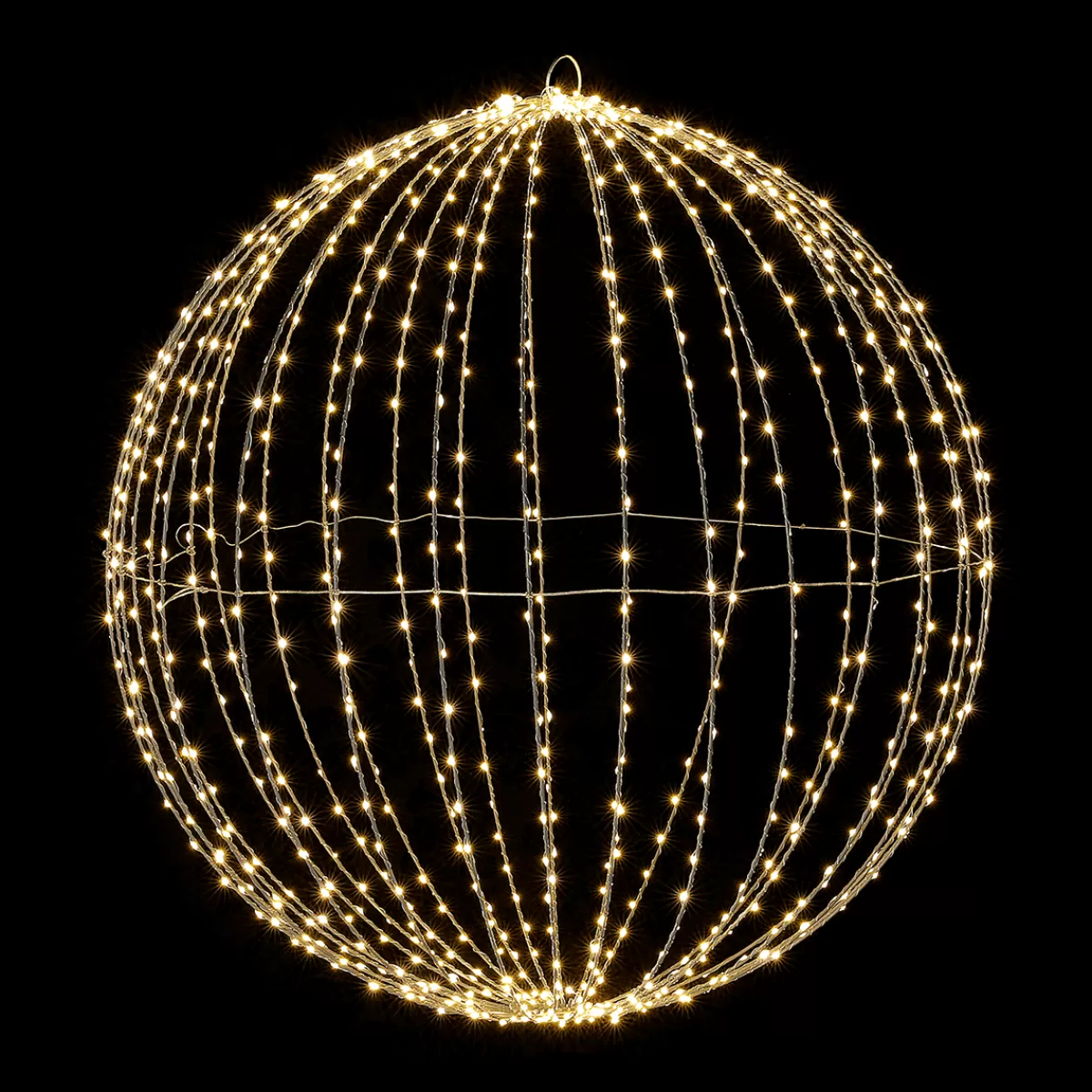 DecoWoerner Boule Lumineuse à LED Pour L'ext., LED Chaude - Blanc, Ø 80 Cm