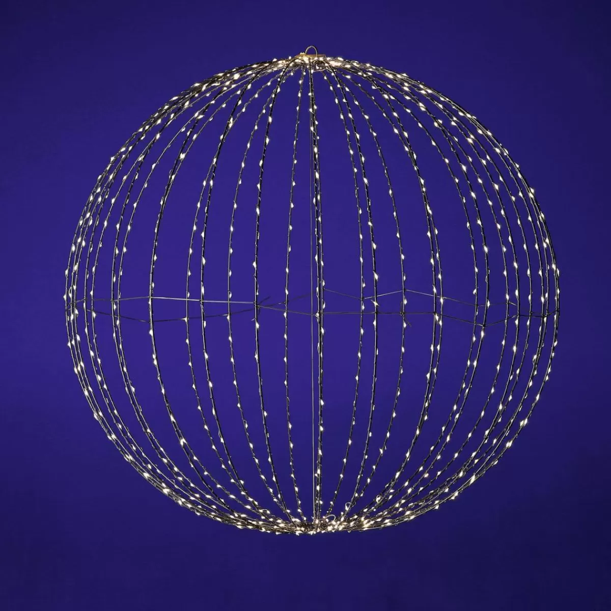 DecoWoerner Boule Lumineuse à LED Pour L'ext., LED Chaude - Blanc, Ø 80 Cm