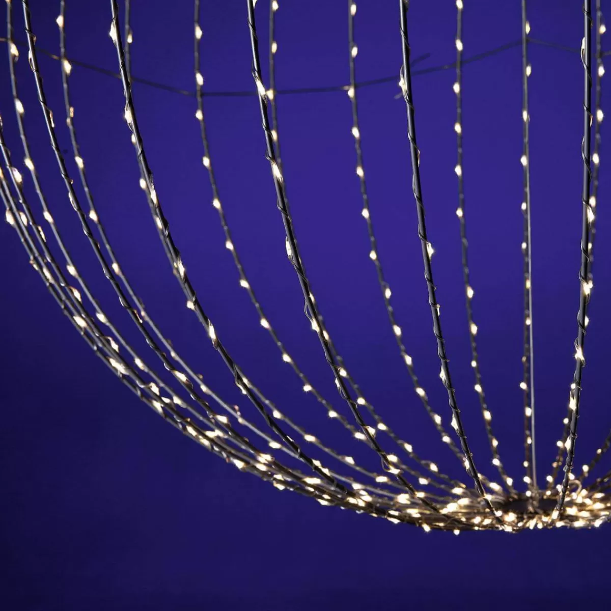 DecoWoerner Boule Lumineuse à LED Pour L'ext., LED Chaude - Blanc, Ø 80 Cm