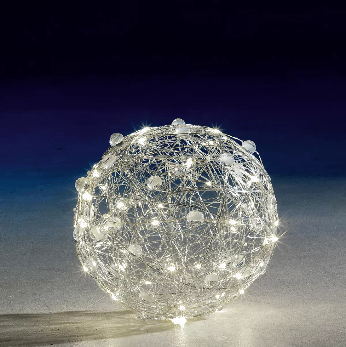 DecoWoerner Boule Lumineuse En Fil De Fer LED Ø 25 Cm