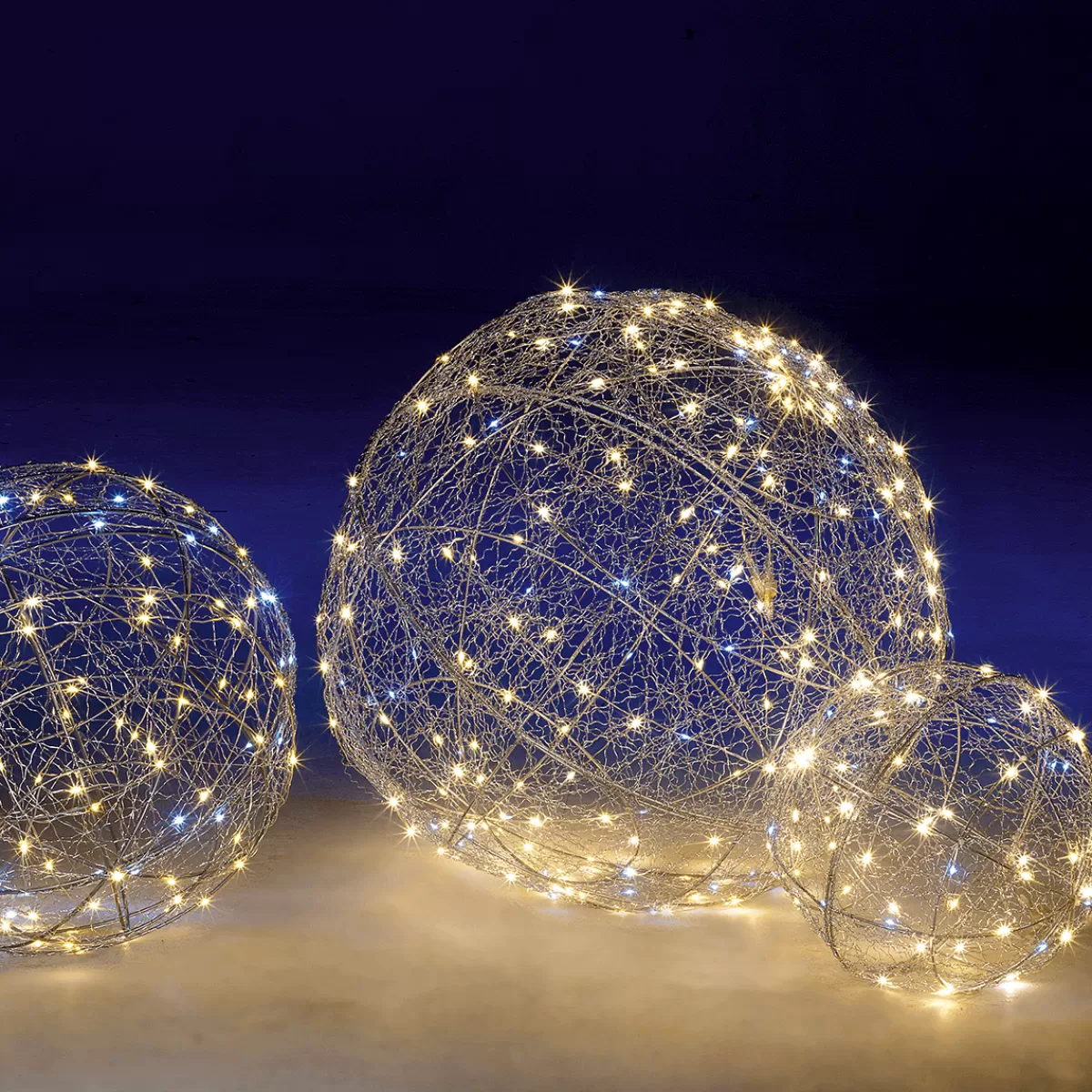 DecoWoerner Boule Lumineuse LED Clignotante Chaude, Ø 60 Cm