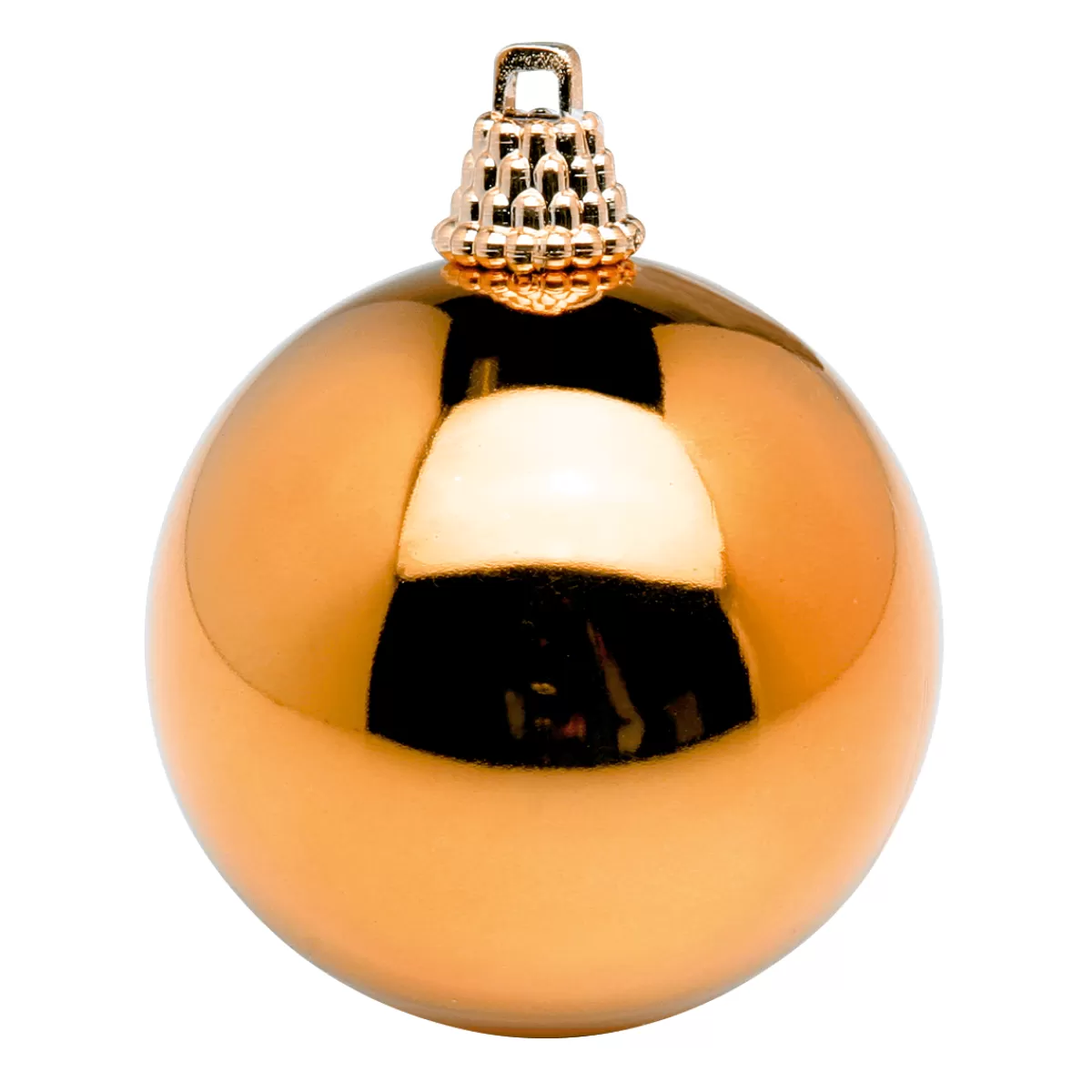 DecoWoerner Boules De Noël Brillantes En Plastique Cuivré, Ø 6 Cm - 24 Pièces