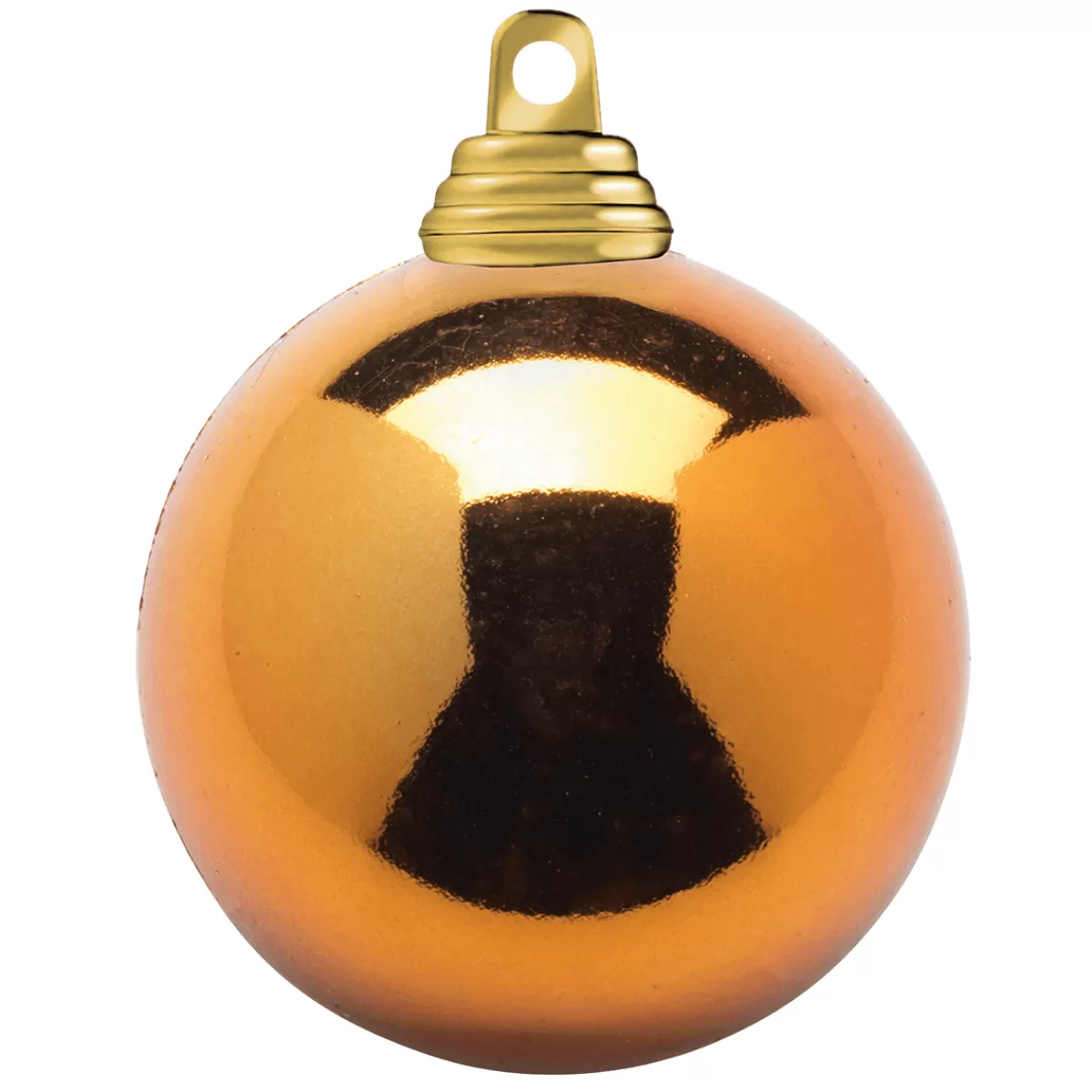 DecoWoerner Boules De Noël En Cuivre, Brillantes, En Plastique Difficilement Inflammable, 6 Cm Ø - 24 Pièces