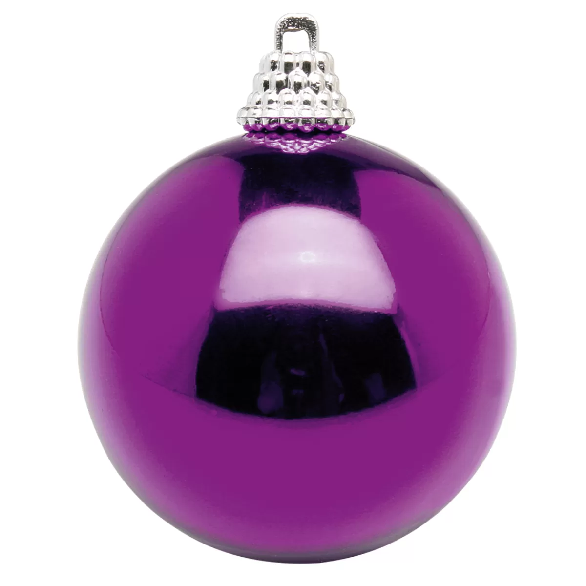 DecoWoerner Boules De Noël Lilas Brillantes En Plastique, 6 Cm Ø - 24 Pièces