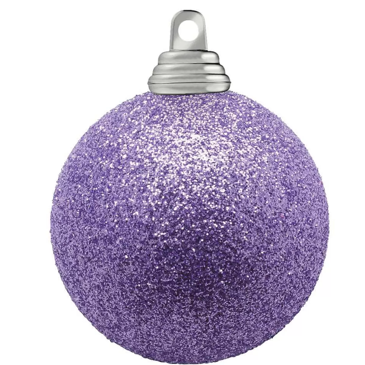 DecoWoerner Boules De Noël Scintillantes En Plastique Lavande, 6 Cm Ø - 6 Pièces