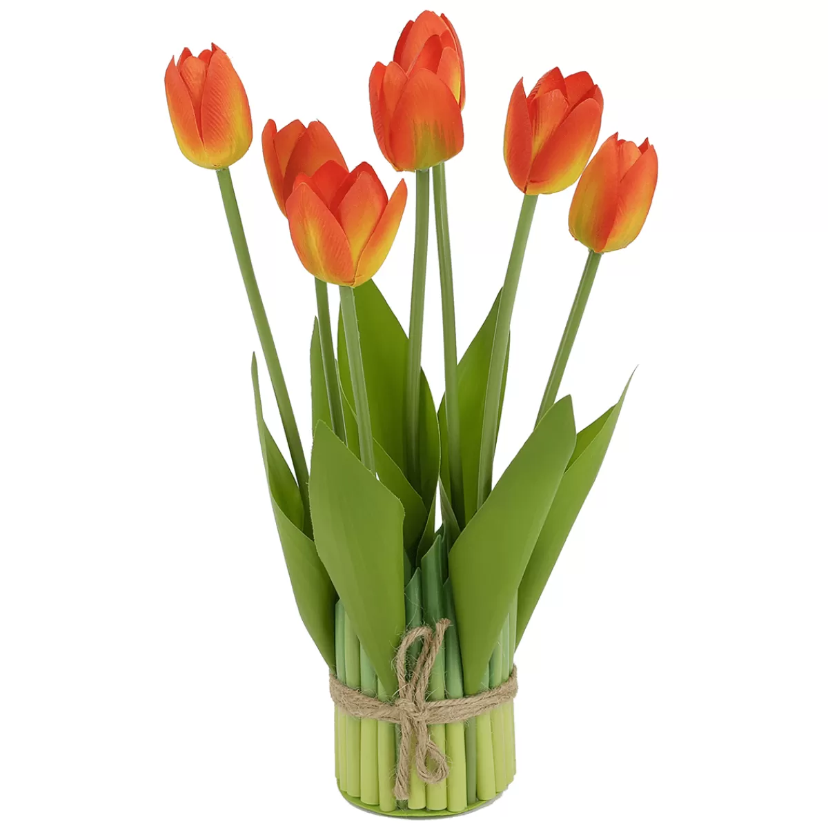 DecoWoerner Bouquet De Tulipes Artificielles 34 Cm Avec 7 Fleurs