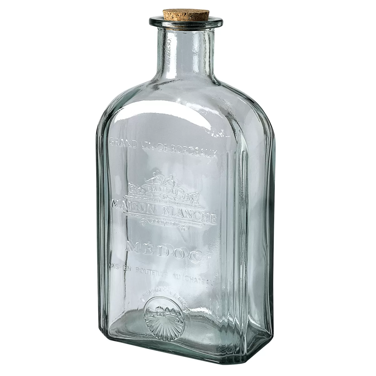 DecoWoerner Bouteille De Verre Décorative XXL Nostalgique 4,6 L, 39 Cm