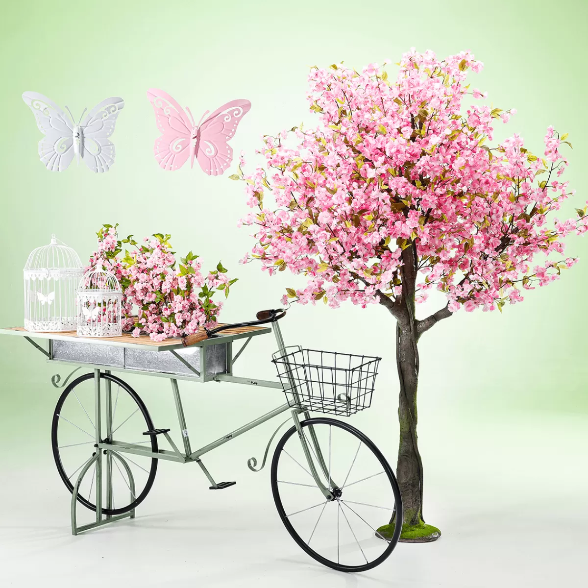 DecoWoerner Branche Artificielle En Fleur De Cerisier 65 Cm