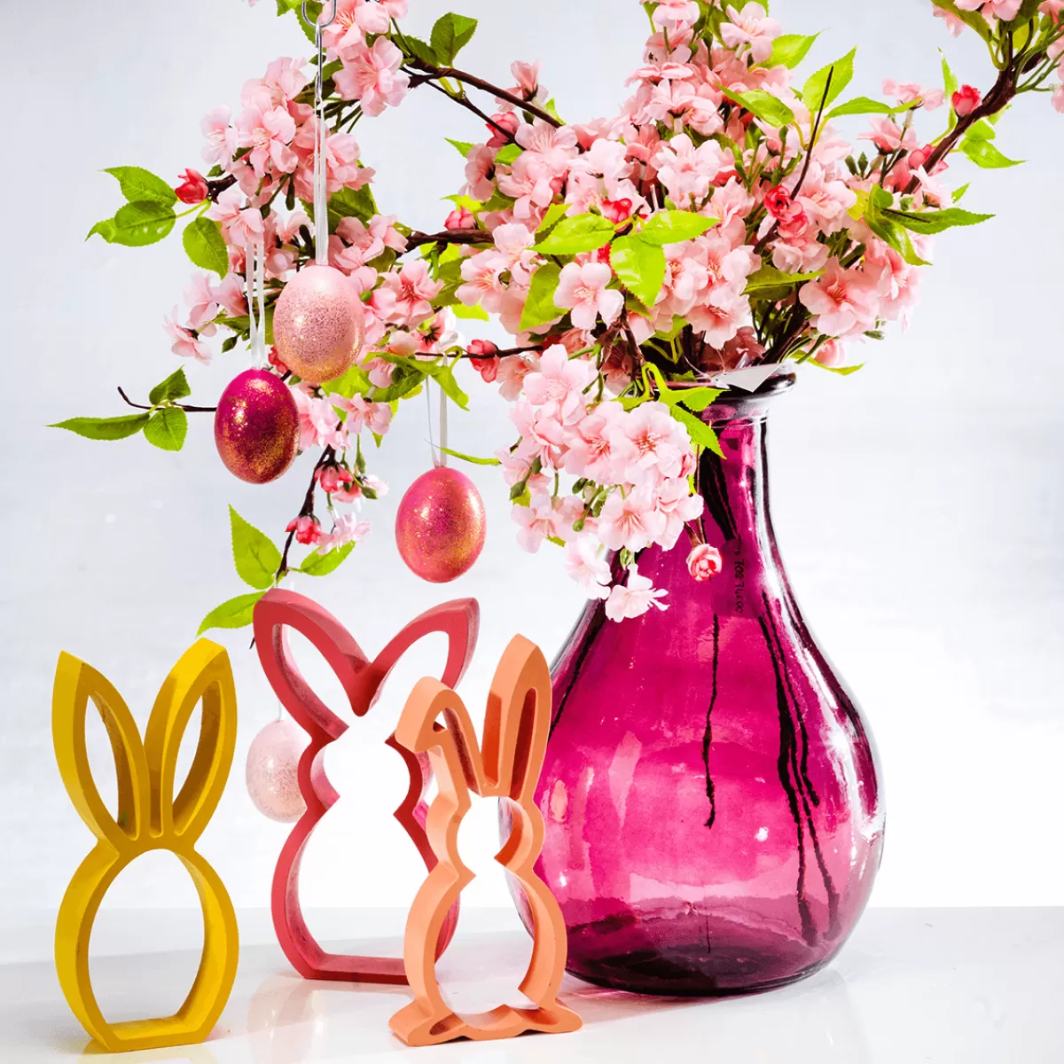 DecoWoerner Branche Artificielle En Fleur De Cerisier 65 Cm