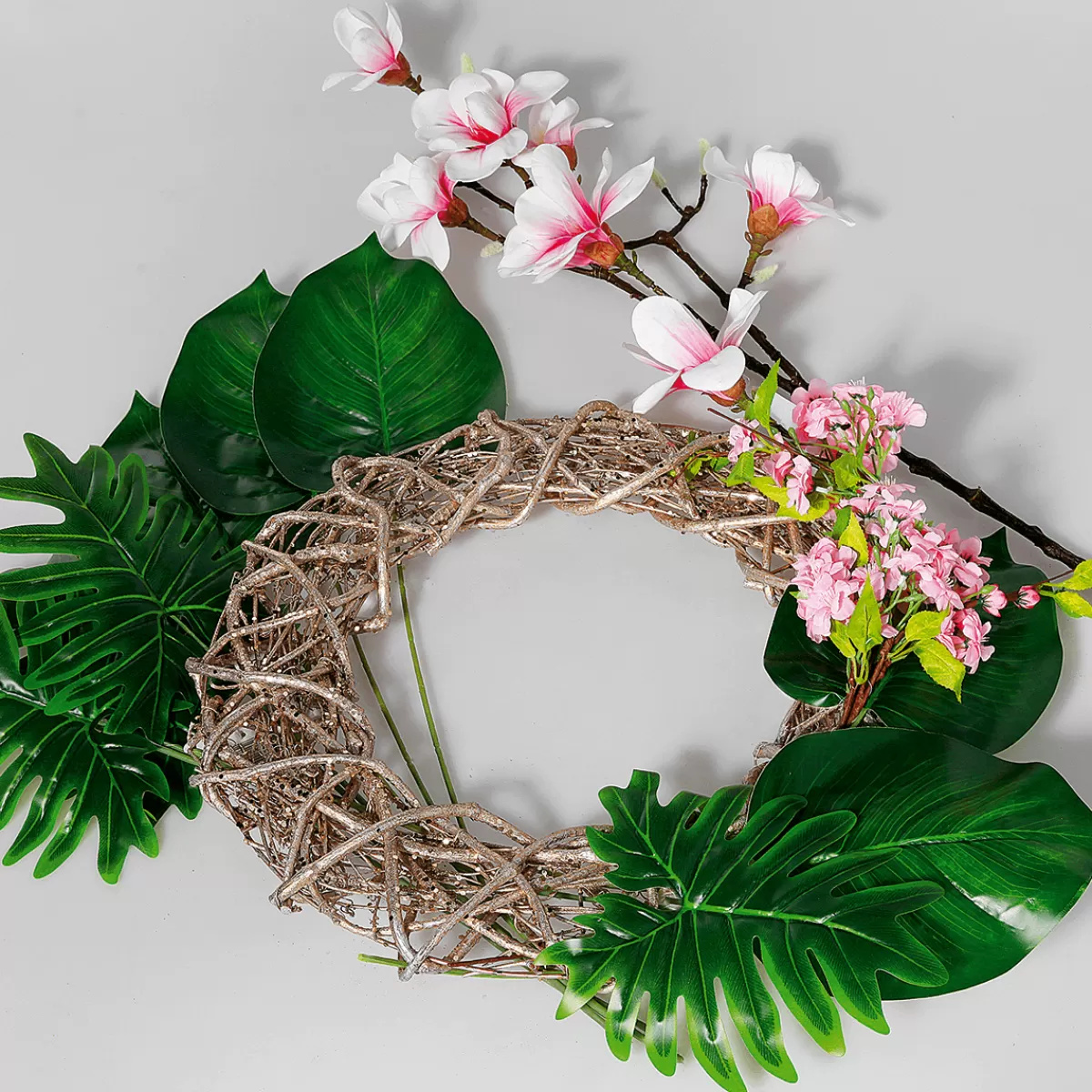 DecoWoerner Branche Artificielle En Fleur De Cerisier 65 Cm