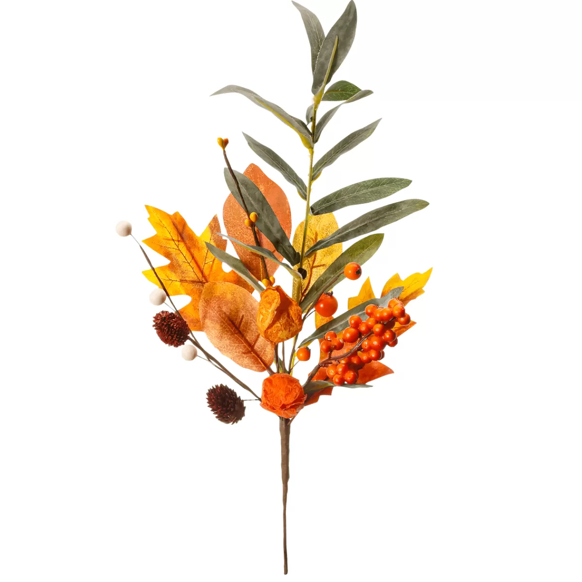 DecoWoerner Branche De Physalis D'automne Artificielle 20 X 40 Cm /brun