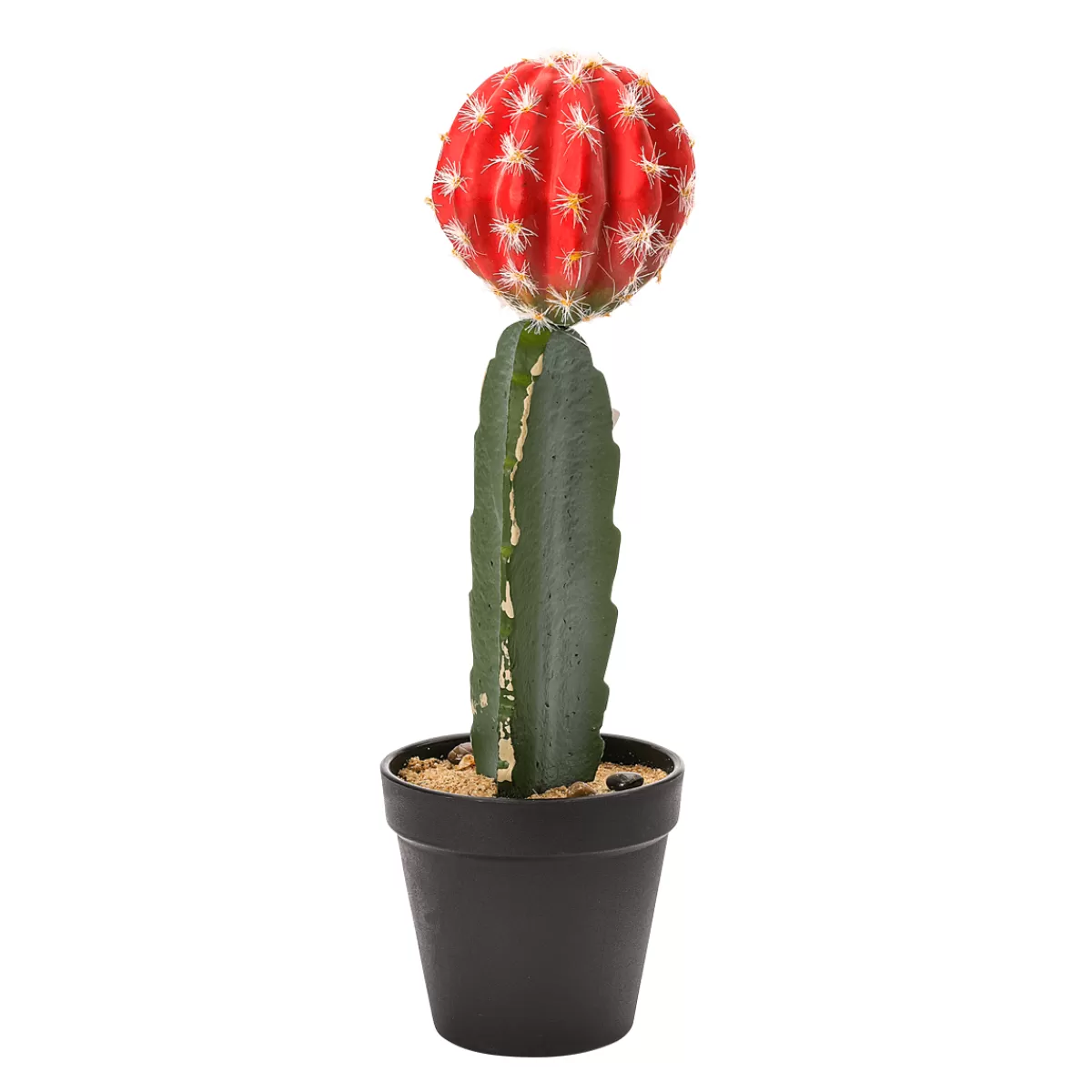 DecoWoerner Cactus Artificiel Fraise En Pot 35 Cm