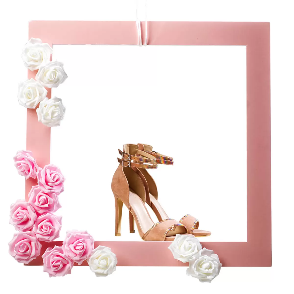 cadre_dcoratif_avec_panneau_50_x_50_cm_rosejaune_pastel_3.webp DecoWoerner Cadre Décoratif Avec Panneau 50 X 50 Cm /jaune Pastel