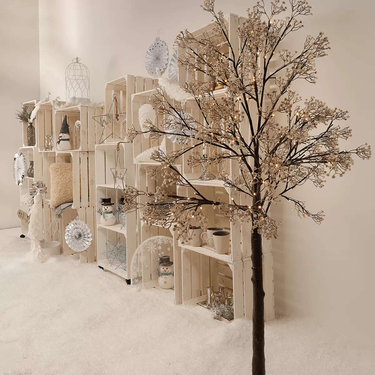 DecoWoerner Caisse En Bois Vintage Long. 50 Cm