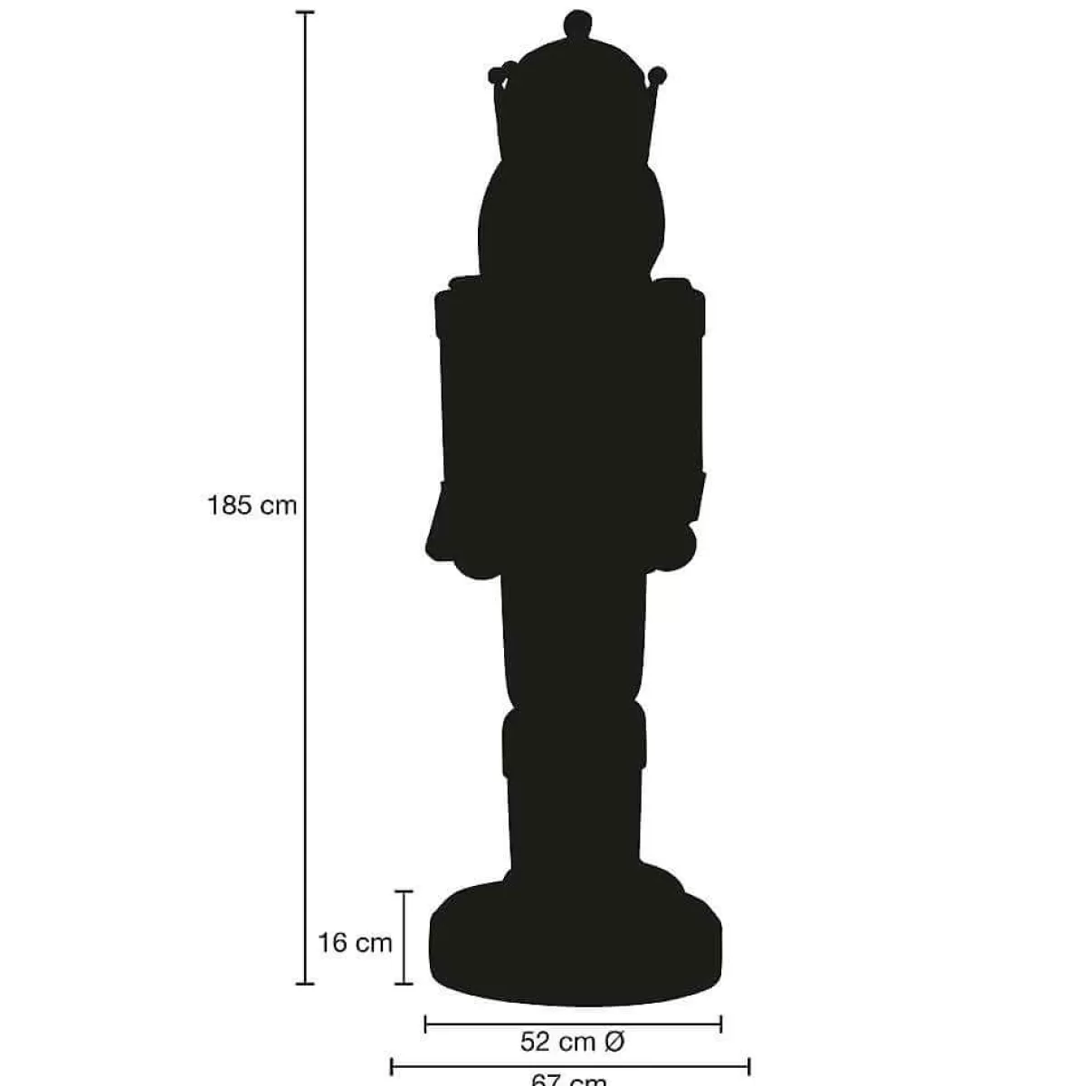 DecoWoerner Casse-noisettes Roi 185 Cm