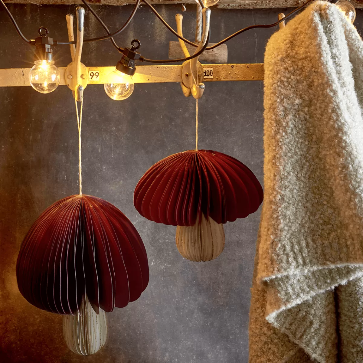 DecoWoerner Champignons Décoratifs En Papier Nid D'abeille Deluxe