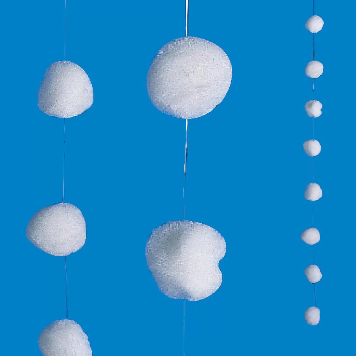 DecoWoerner Chaîne De Boules De Neige, Long. 270 Cm, Ø 4 Cm