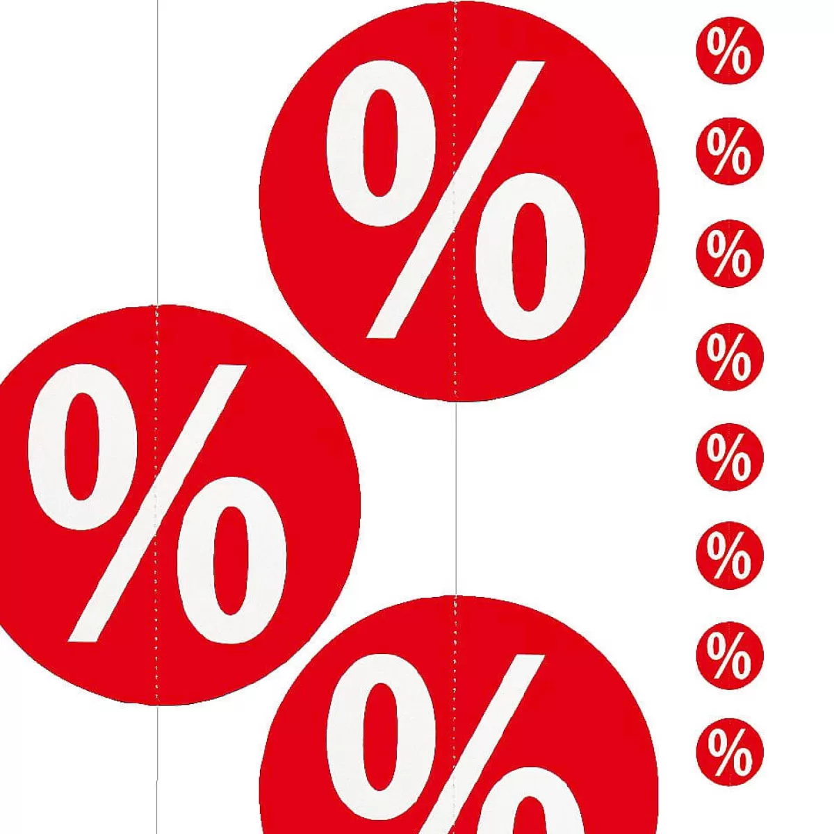 DecoWoerner Chaîne De Papier "Ronds Pourcentage" 200 Cm