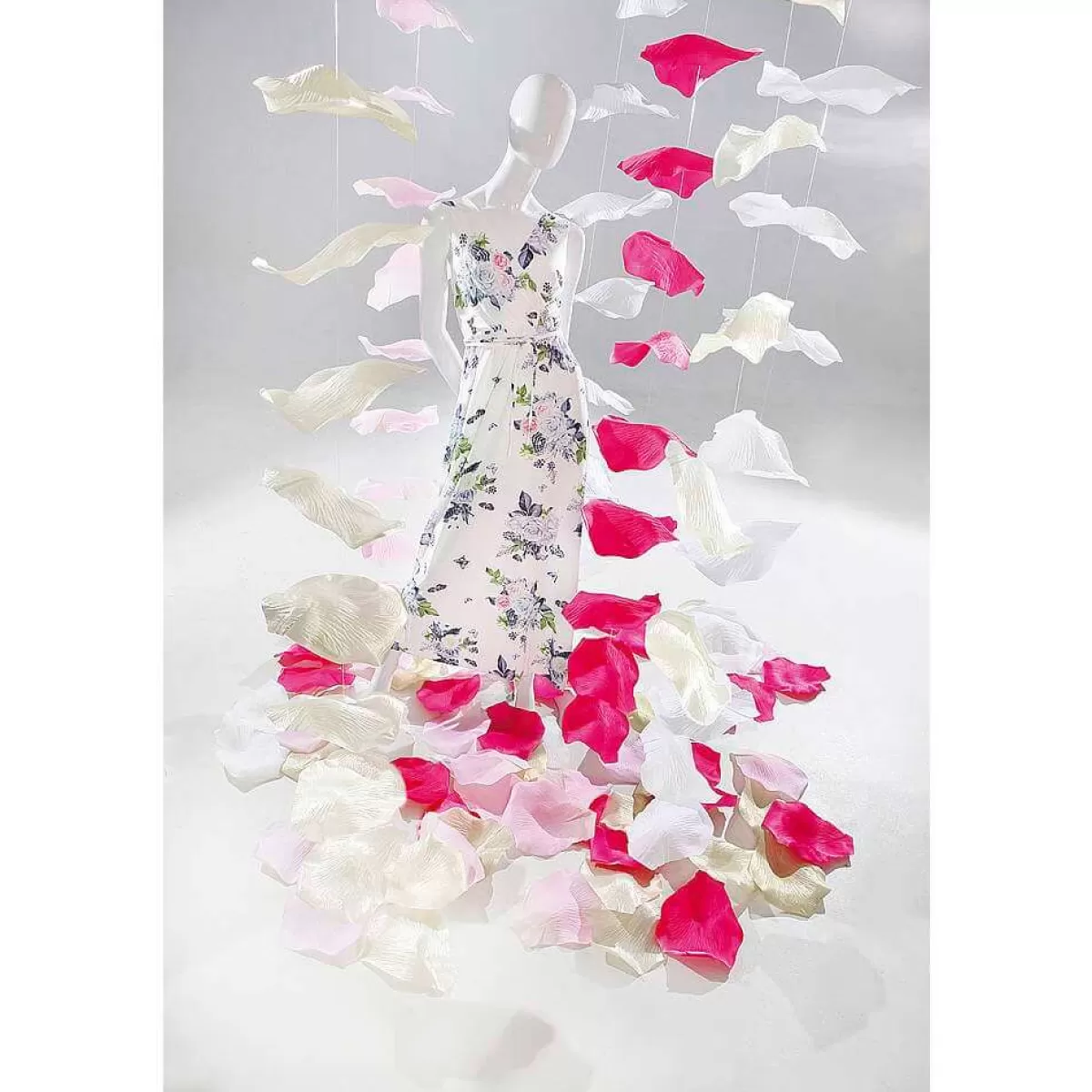 DecoWoerner Chaîne De Pétales De s Déco, Ø 170 Cm, Pink, 3 Pces