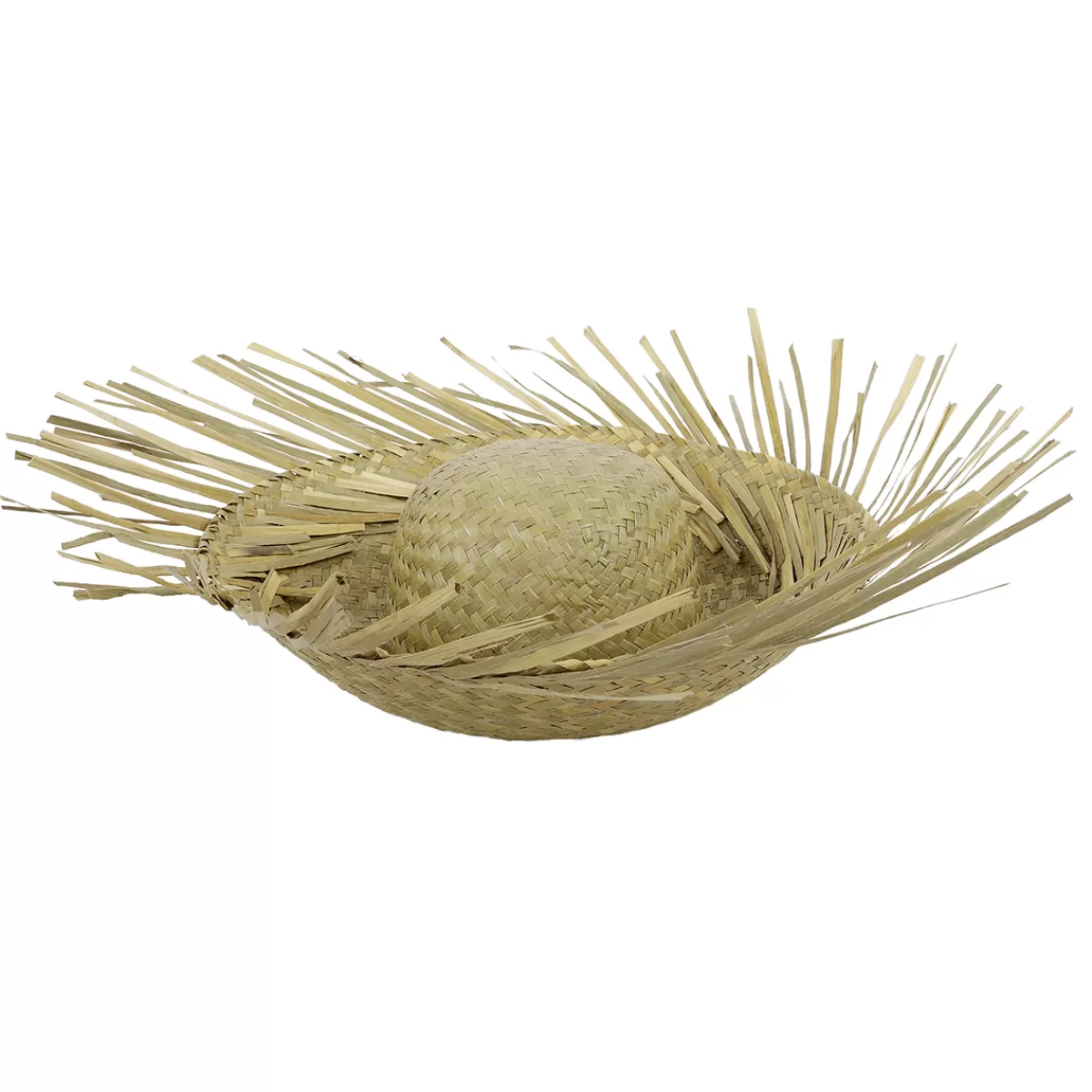 DecoWoerner Chapeau De Paille Brun Naturel, 40 Cm Ø