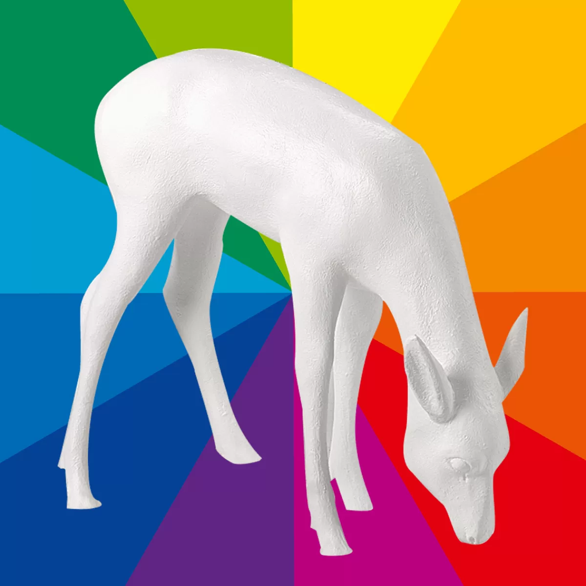 DecoWoerner Chevreuil Déco Broutant 75 Cm De Haut, Couleur Au Choix