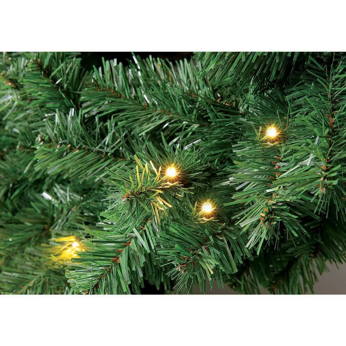 DecoWoerner Couronne De Sapin Basic à LED, Ø 60 Cm, En Relief