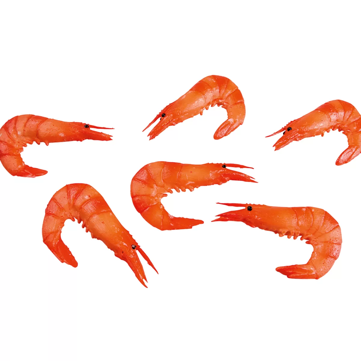 DecoWoerner Crevettes Factices, Paquet De 6 Pièces