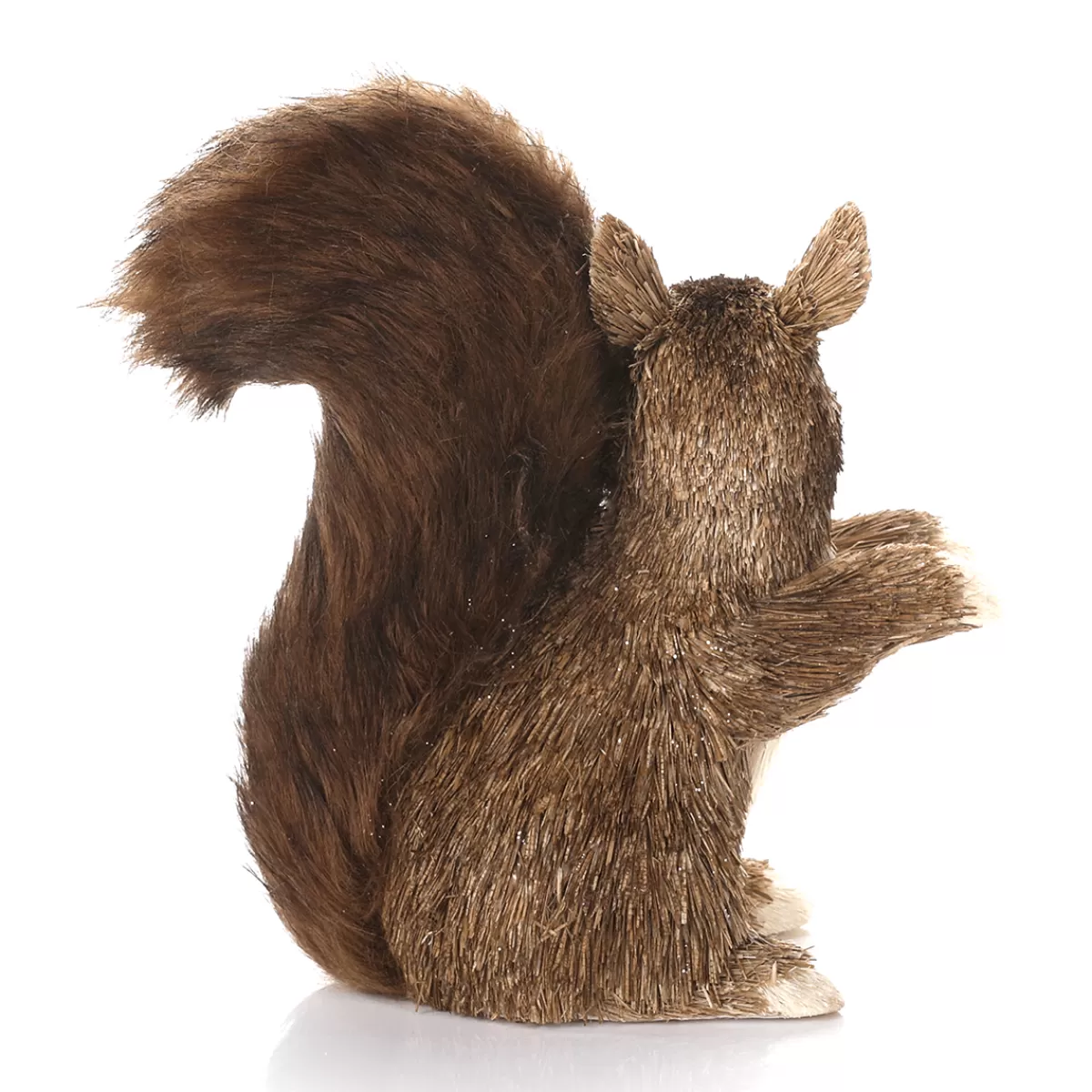 DecoWoerner Écureuil En Sisal Décoratif Avec Queue Touffue 23 Cm
