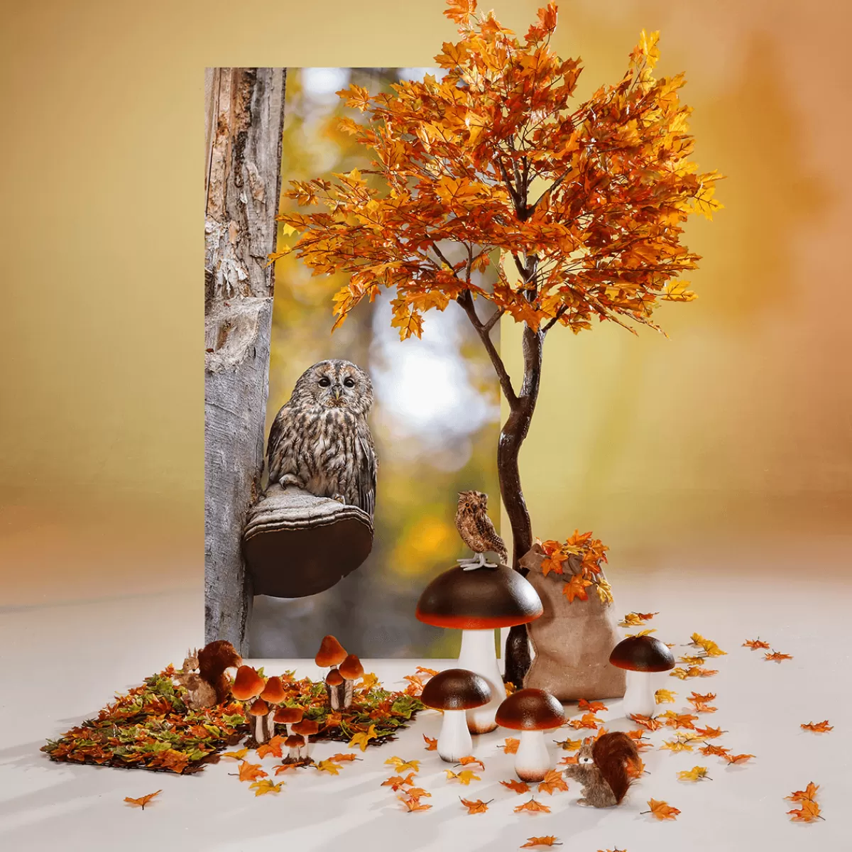 DecoWoerner Écureuil En Sisal Décoratif Avec Queue Touffue 23 Cm