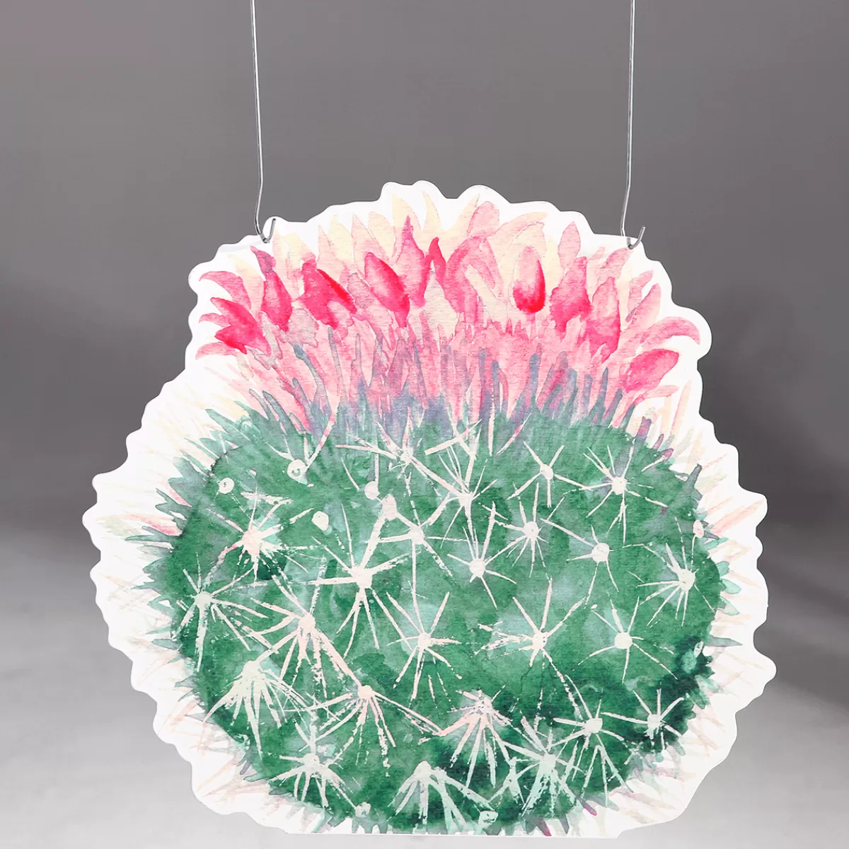 DecoWoerner Décor à Suspendre "Cactus Boule" Pink