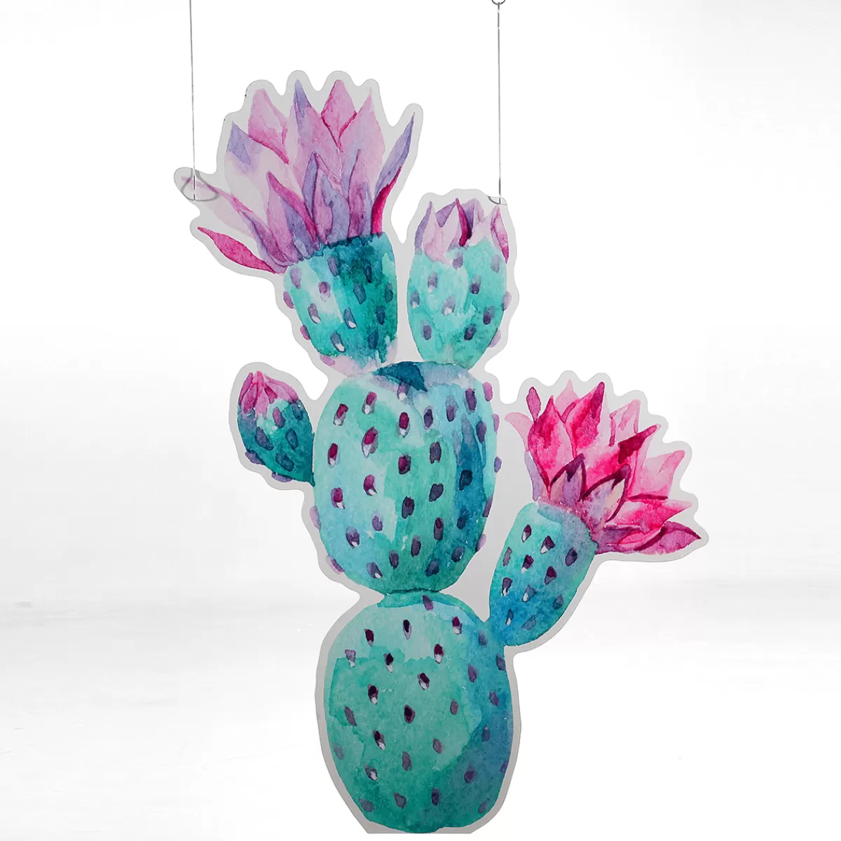 DecoWoerner Décor à Suspendre "Cactus" Haut. 100 Cm