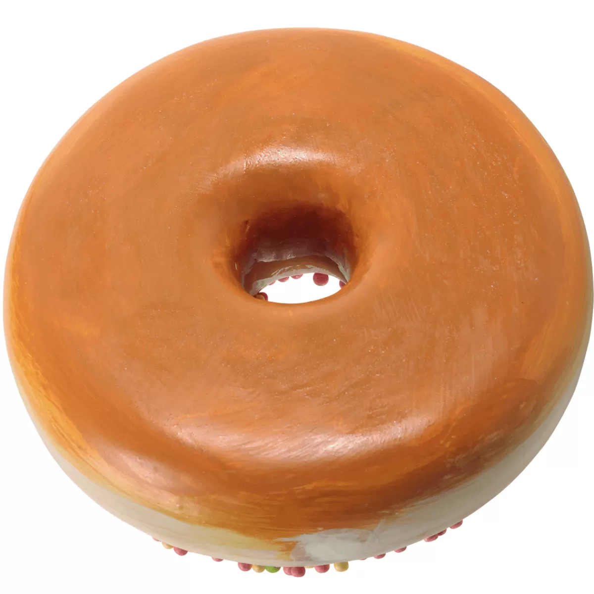 DecoWoerner Donut Décoratif Avec Perles En Sucre 20 Cm Ø Multicolore